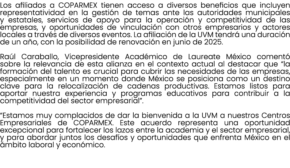 Los afiliados a COPARMEX tienen acceso a diversos beneficios que incluyen representatividad en la gesti n de temas an...