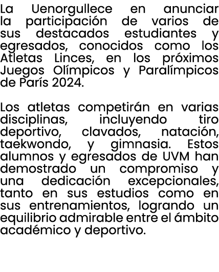 La Uenorgullece en anunciar la participaci n de varios de sus destacados estudiantes y egresados, conocidos como los ...