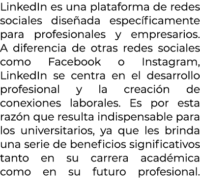 LinkedIn es una plataforma de redes sociales dise ada espec ficamente para profesionales y empresarios. A diferencia ...