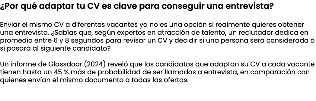 ¿Por qu adaptar tu CV es clave para conseguir una entrevista? Enviar el mismo CV a diferentes vacantes ya no es una ...